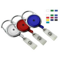 Retractable Reel Security ID Badge Card Holder Buckle Half Steel